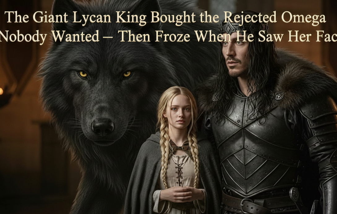 The Giant Lycan King Bought the Rejected Omega Nobody Wanted — Then Froze When He Saw Her Face